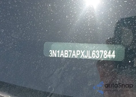 2018 Nissan Sentra Sv из США, поврежденный, VIN 3N1AB7APXJL637844